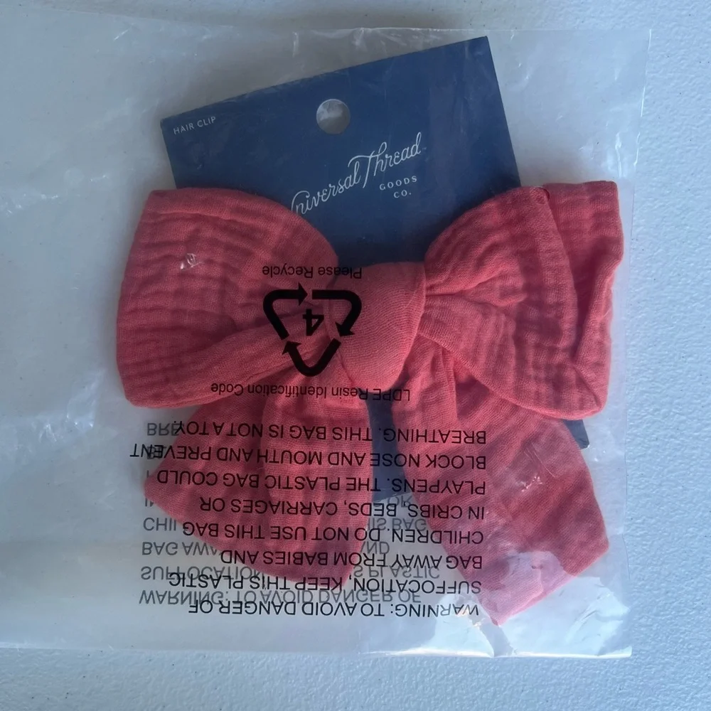 Wrinkled Linen Bow Hair Barrette -Fashionable Solid Hair Clip for Styling